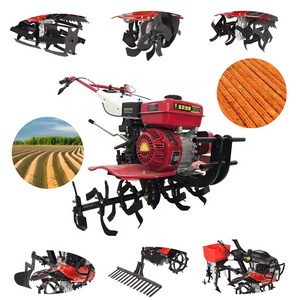 Mini Land Cultivator And Tillering Machine Power Tiller With Diesel Engine