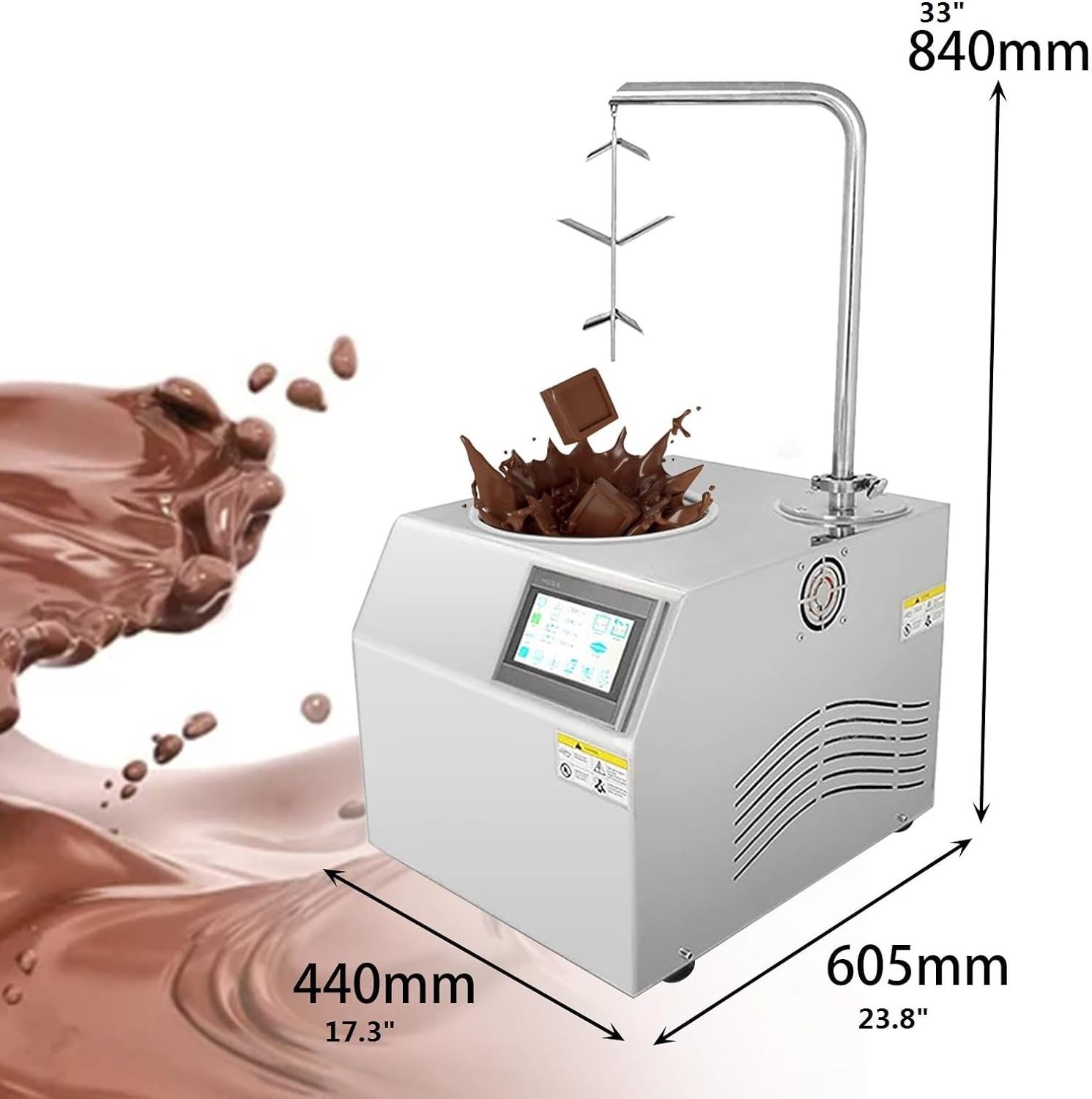 Automatic Hot Chocolate Melting dispenser Machine Small Chocolate Tempering Spreading Machine