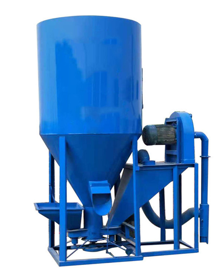 Household vertical feed mixer 500kg 1000kg feed mixer machine poultry mixer grinder feed machine for farm use