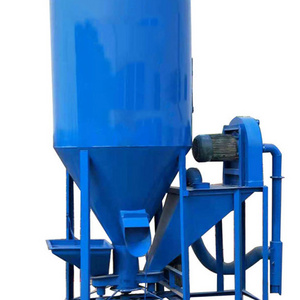 Household vertical feed mixer 500kg 1000kg feed mixer machine poultry mixer grinder feed machine for farm use