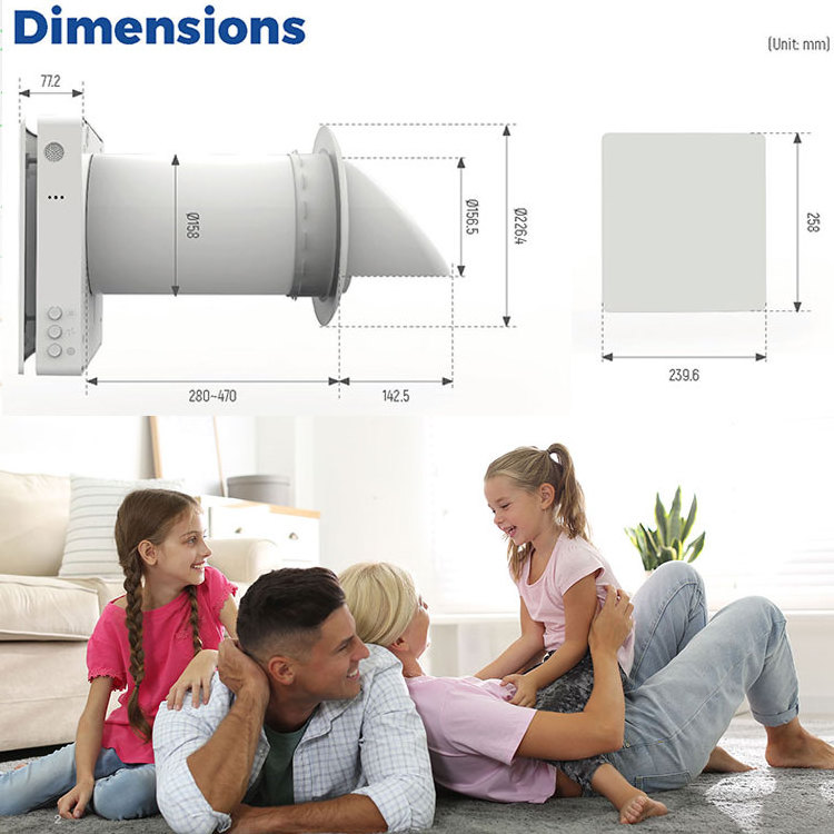 Completely Ductless No Condensation Generated During Operation Quiet Remote Control Easy To Install Ventil Vent Air Erv