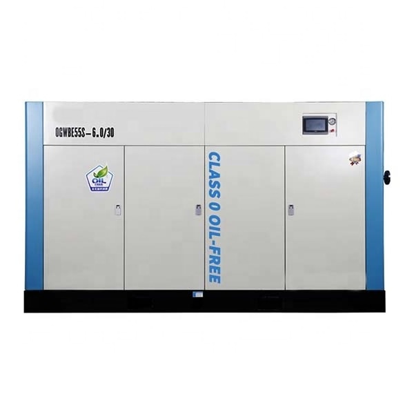 30~40bar 400~500 psi Water Lubricated Oil-free Screw Booster Air Compressor for Pet Blow Moulding Machine