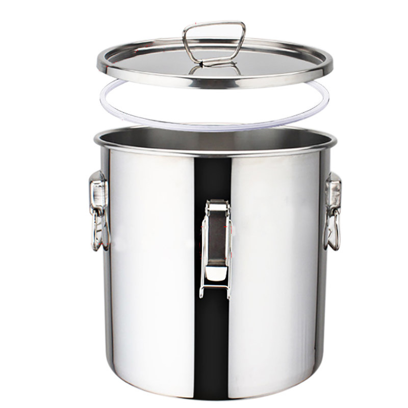 Customized Stainless steel honey pail with flat cover