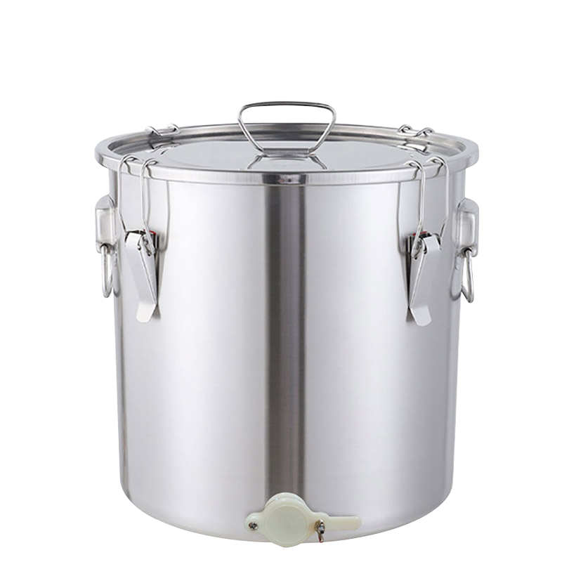 Customized Stainless steel honey pail with flat cover