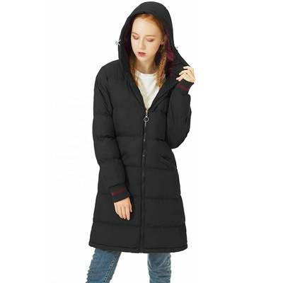 Women Winter Long Coat Down Jacket Ladies Hooded Jackets Long Puffer Warm Coat