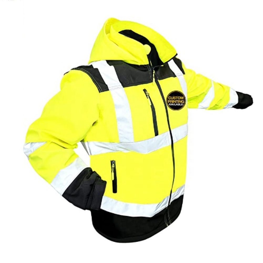 Winter Bomber Security Work Road Traffic Hi Vis Visibility Reflective Safety Jackets for Mens