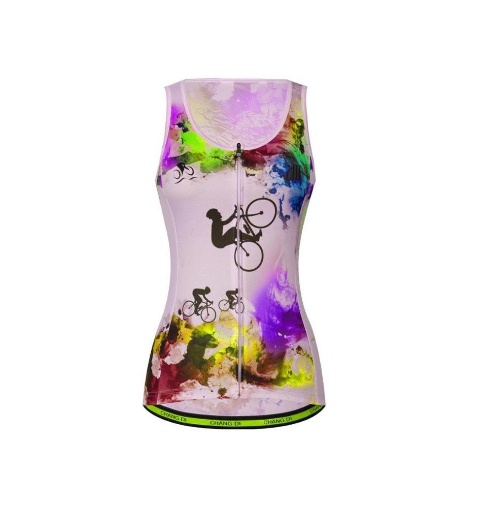 Best Apparel Quality Full Sublimation Anti-UV Polyester Bike Sleeveless Jersey Cycling Wind Vest