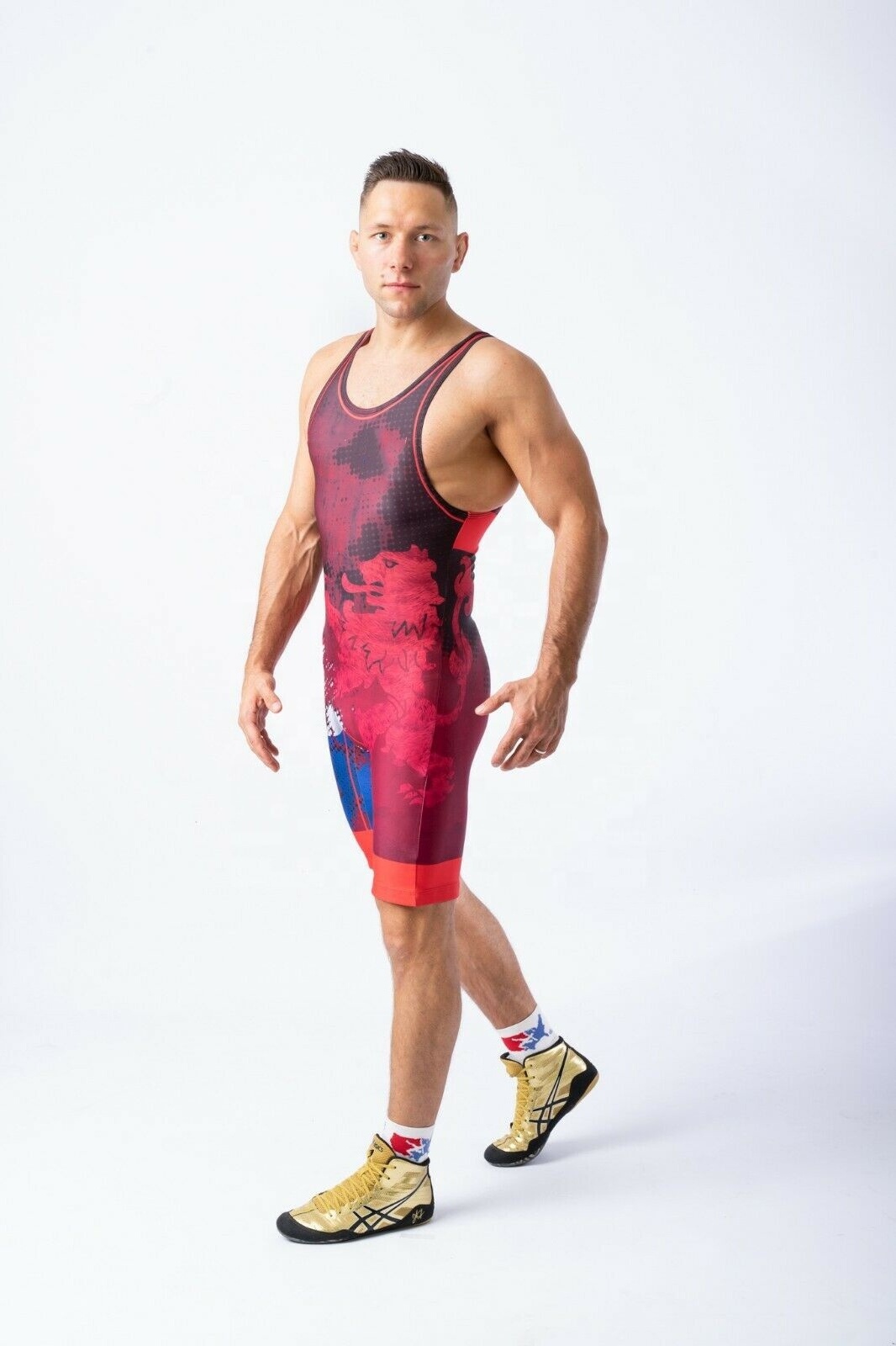 OEM Good Service Design custom plus size wrestling singlet customized  Polyester/Spandex bodysuit Style Wrestling Singlets