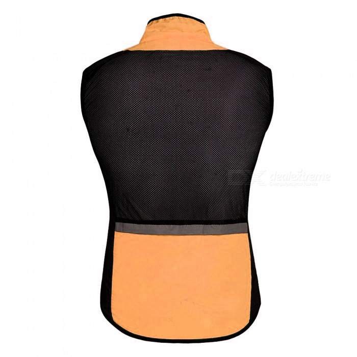 Wholesale OEM windproof reflective cycling vest for men, bike bicycle vest