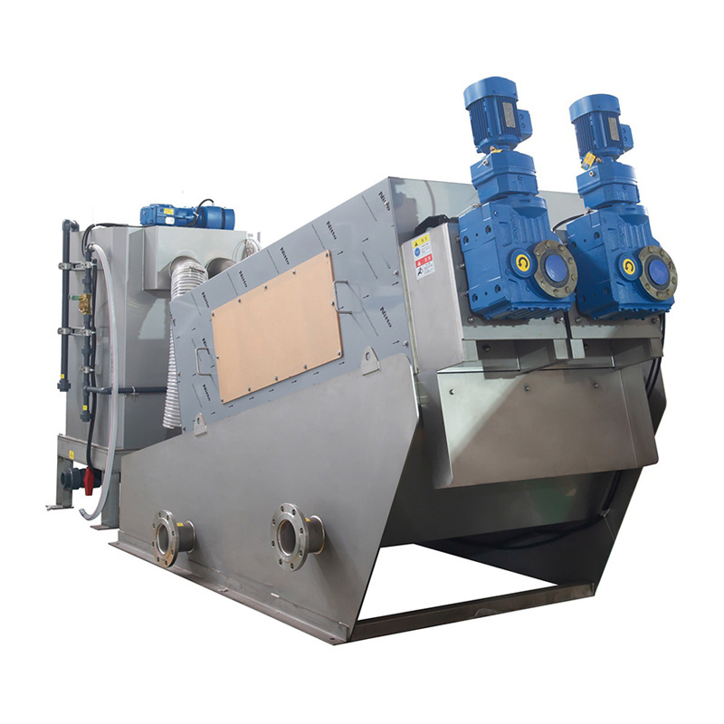 Automatic multi disk screw press sludge dewatering equipment for oily sludge treatment