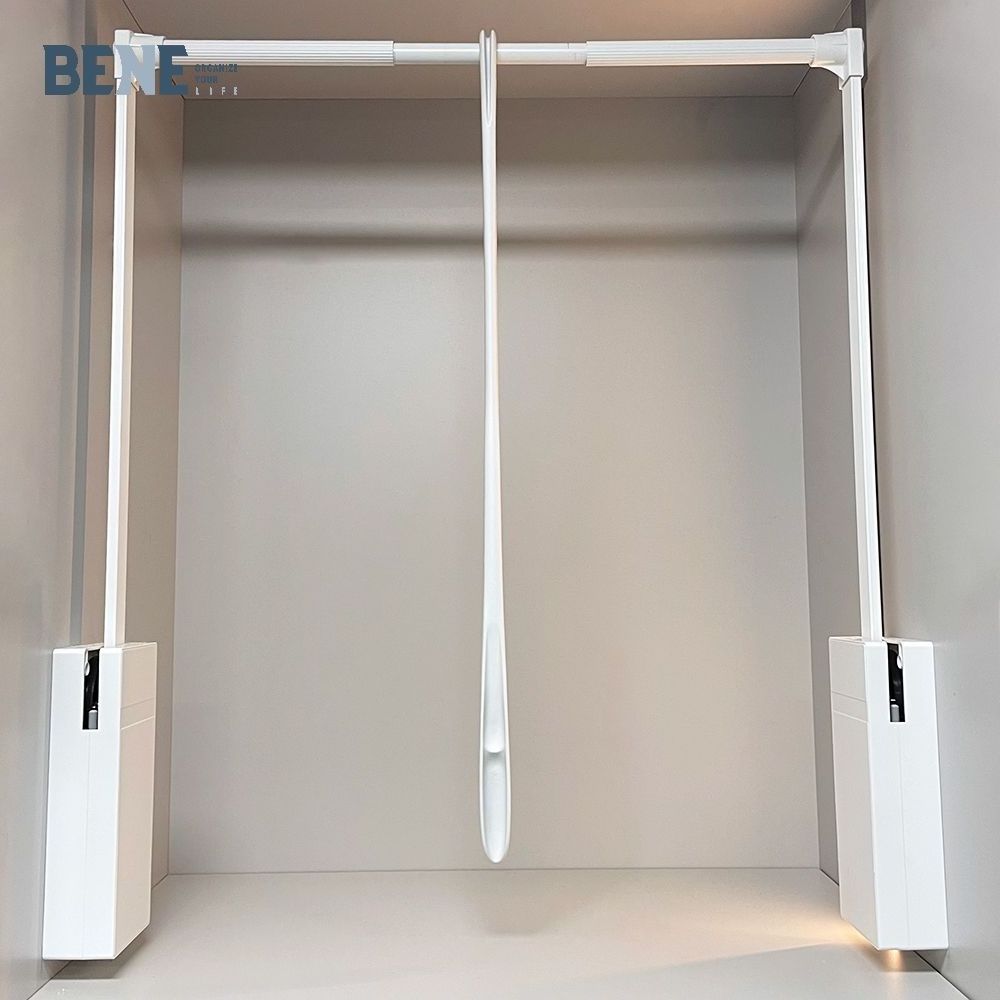 Wardrobe Hanger Pull Down Side Mounted Lift system Closet Rod Adjustable Close Sorfting for Closet pull down clothes