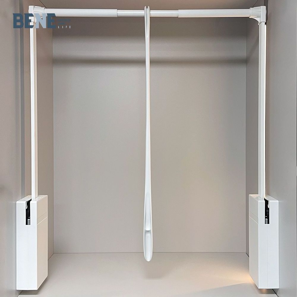 Wardrobe Hanger Pull Down Side Mounted Lift system Closet Rod Adjustable Close Sorfting for Closet pull down clothes