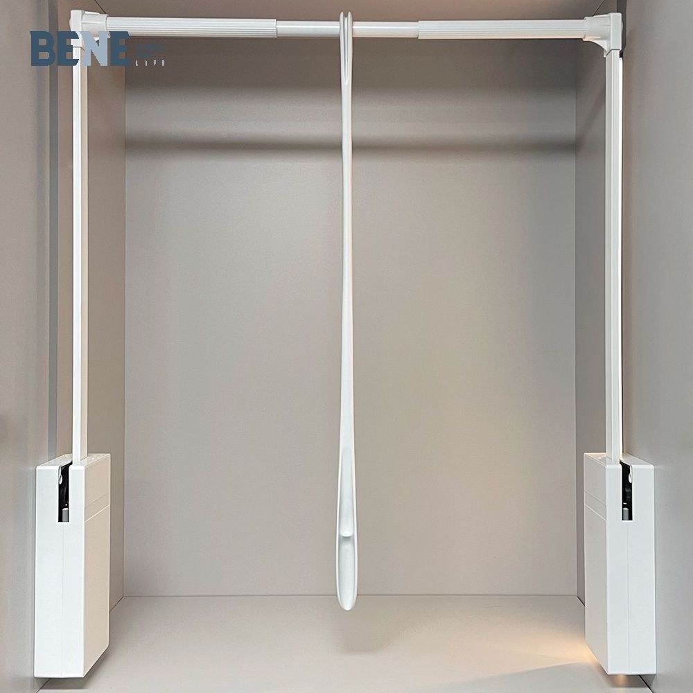 Wardrobe Hanger Pull Down Side Mounted Lift system Closet Rod Adjustable Close Sorfting for Closet pull down clothes