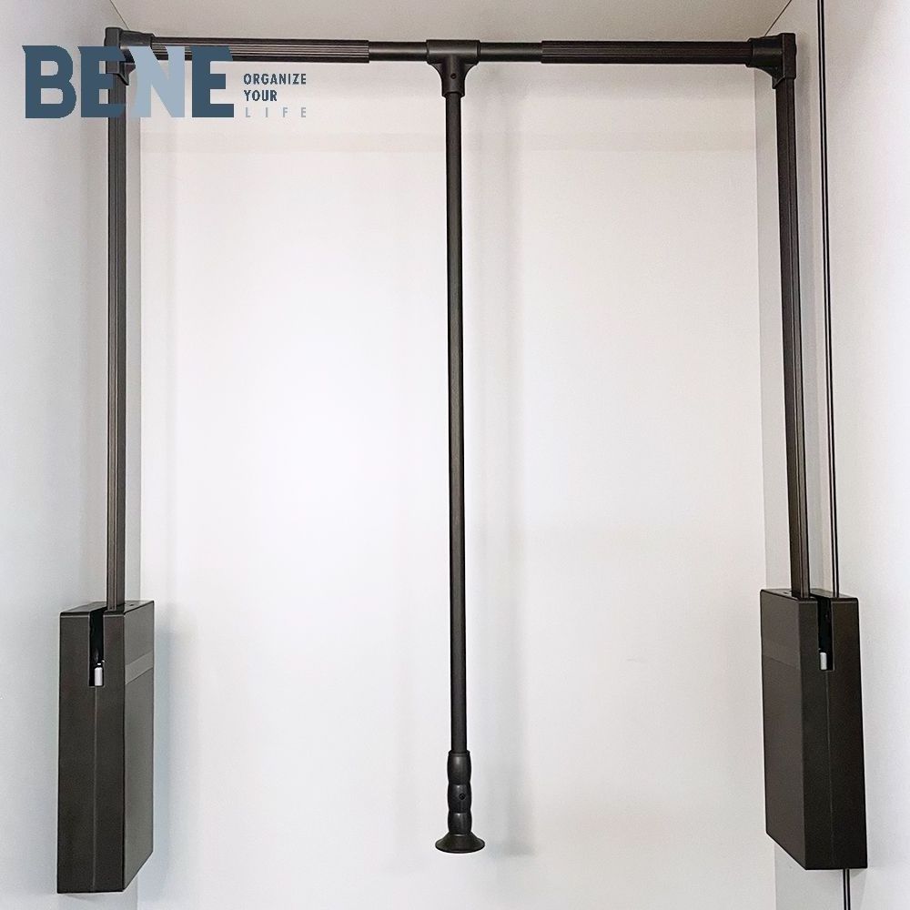 Wardrobe hardware Closet metal ack clothes hanger Pull Down Wardrobe Lift pull down closet rod