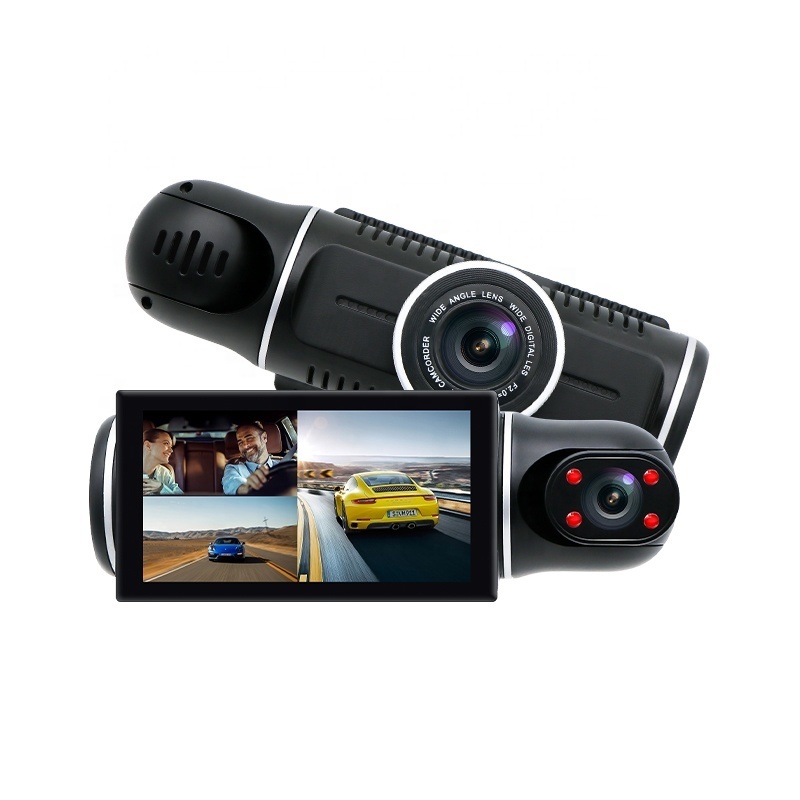 Wholesales 3 Inch Dashcam DVR Video Recorder 170 Degree Wide Angle Car Dash Cam 2.5K 1080P 3 Channel Lens Vehicle Car Black Box