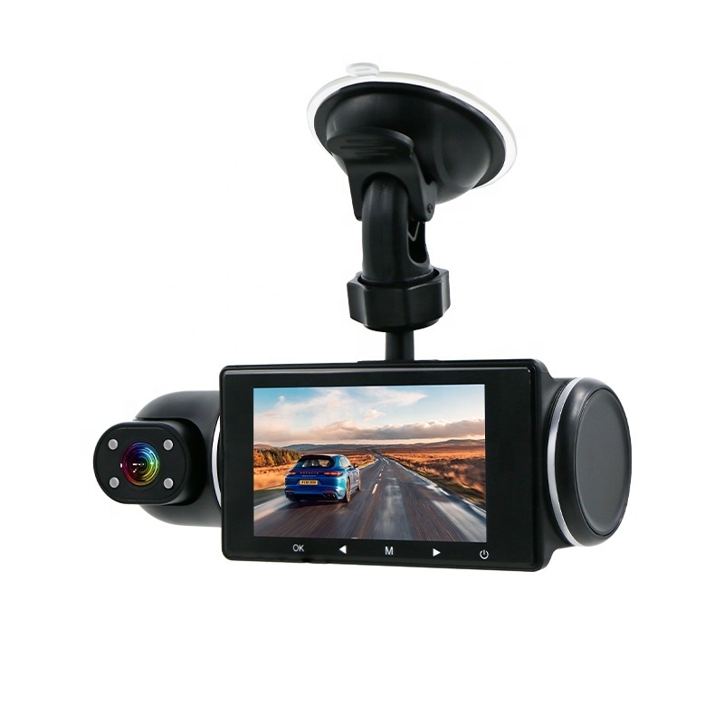 Wholesales 3 Inch Dashcam DVR Video Recorder 170 Degree Wide Angle Car Dash Cam 2.5K 1080P 3 Channel Lens Vehicle Car Black Box