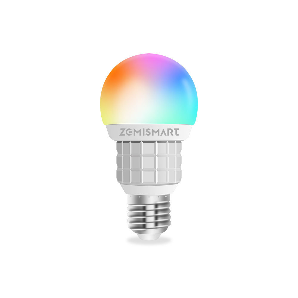 Zemismart Matter Over WiFi 7W Smart LED Light Bulb RGBCW E27 Dimmable Lighting Homekit Siri Google Home SmartThings Control