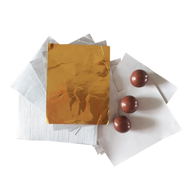 Colored Gold Aluminum Foil Printing Chocolate Pure Aluminum Foil Wrapper Christmas Chocolate Foil