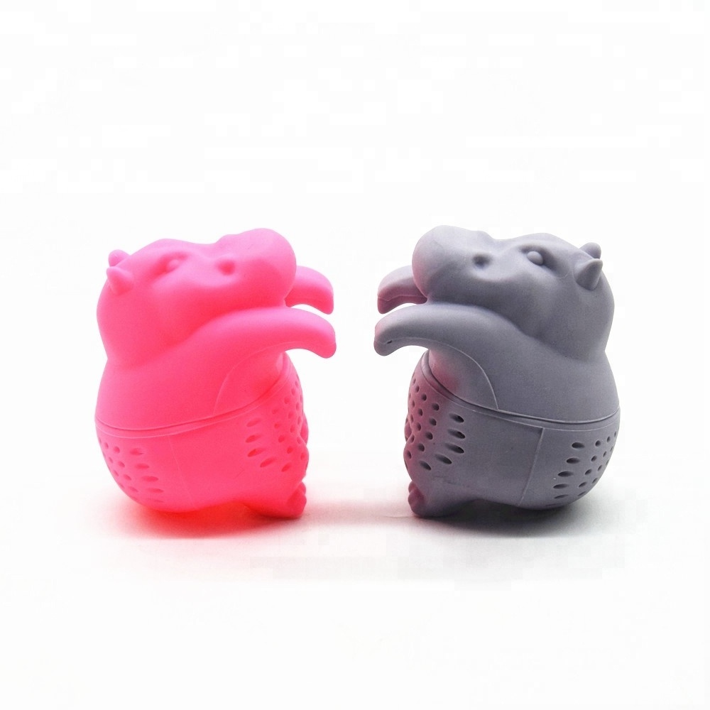 Creative Hippo Silicone Tea Infusers,Cute Loose Leaf Tea Steeper Strainer