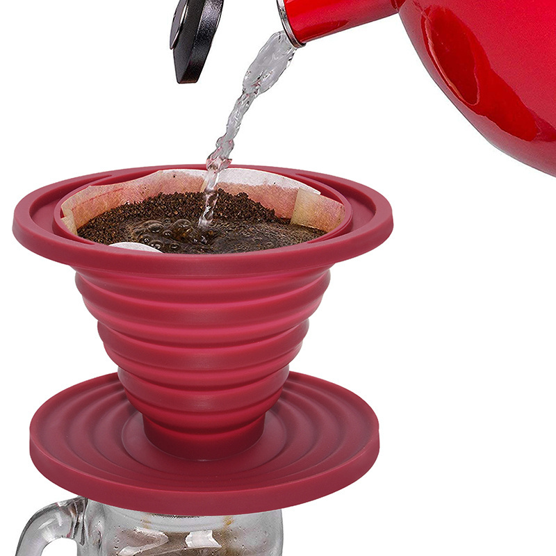 Collapsible Coffee Dripper Pour Over Coffee Filter, Silicone Reusable Coffee Maker,Coffee Brew Maker