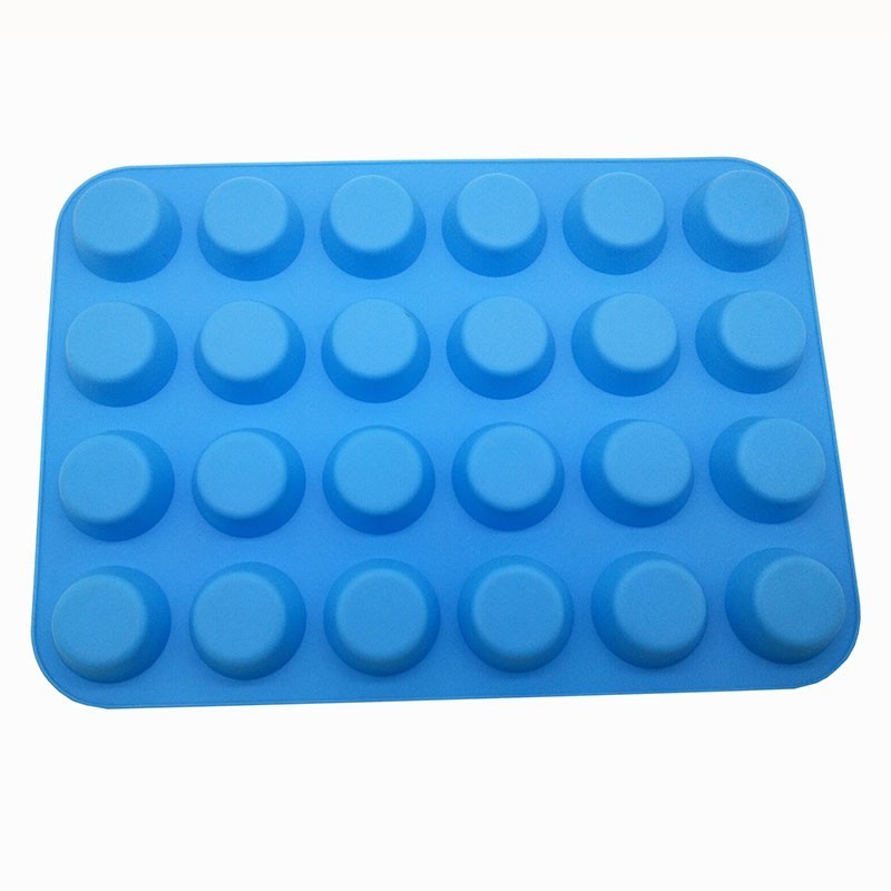 Hot selling 24 cup cake baking tray silicone muffin cake tray