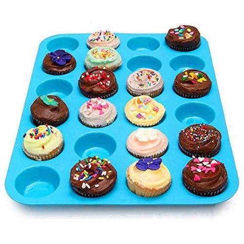 Hot selling 24 cup cake baking tray silicone muffin cake tray