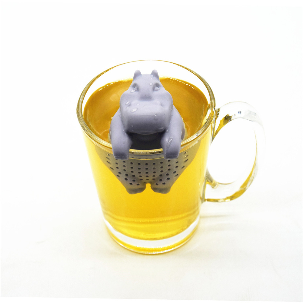 Creative Hippo Silicone Tea Infusers,Cute Loose Leaf Tea Steeper Strainer