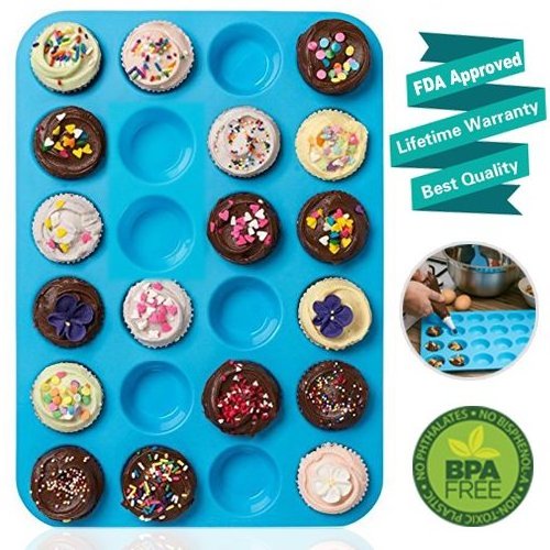 Hot selling 24 cup cake baking tray silicone muffin cake tray