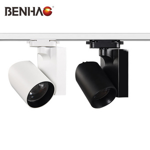 BENHAO LED Track Light For Commercial Clothing Store Home Restaurant Background Led Ceiling Lamp COB Rail Type Spotlight