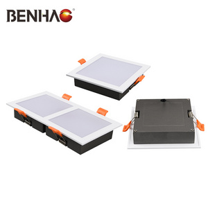 BENHAO Indoor Lighting Square Aluminium Mounted Antiglare Light Recessed Downlight Fixture