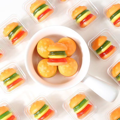 Wholesale Bulk  Hamburger Shape Sweet Jelly Burger Candies Confectionery Products