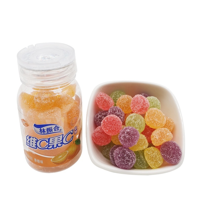 OEM fruit flavor soft sweets chewy candy children's snacks vitamin c gummies christmas candy