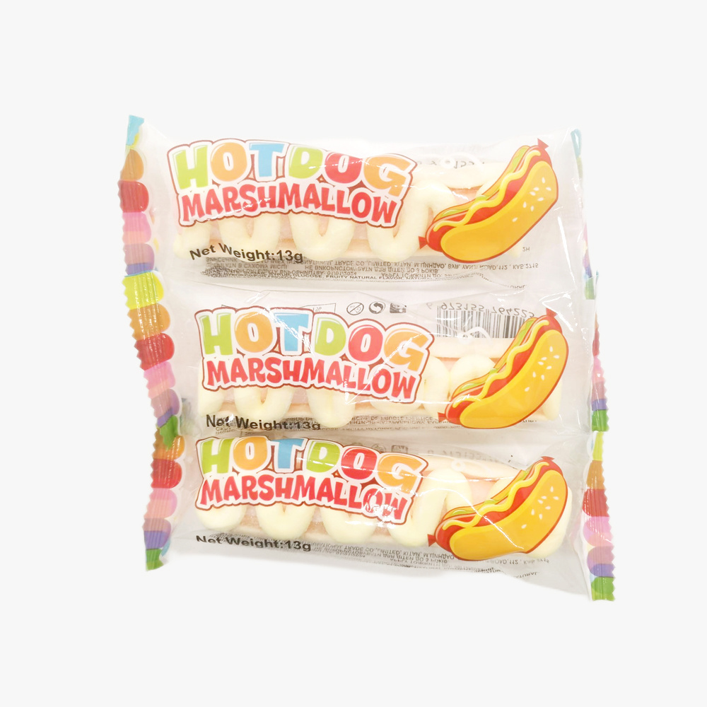 candy wholesale private label halal marshmallow  hot dog cotton candy