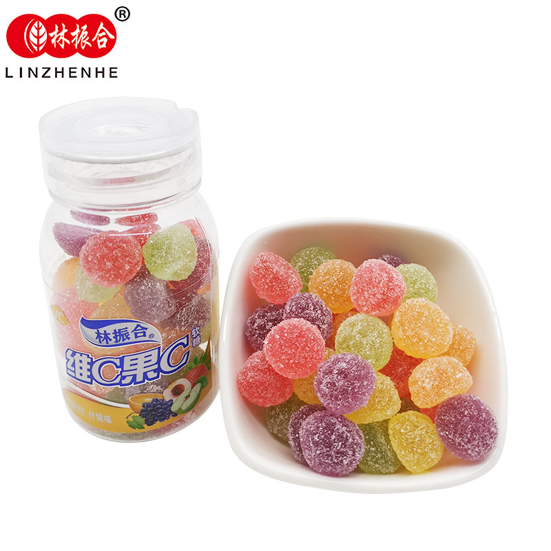 OEM fruit flavor soft sweets chewy candy children's snacks vitamin c gummies christmas candy