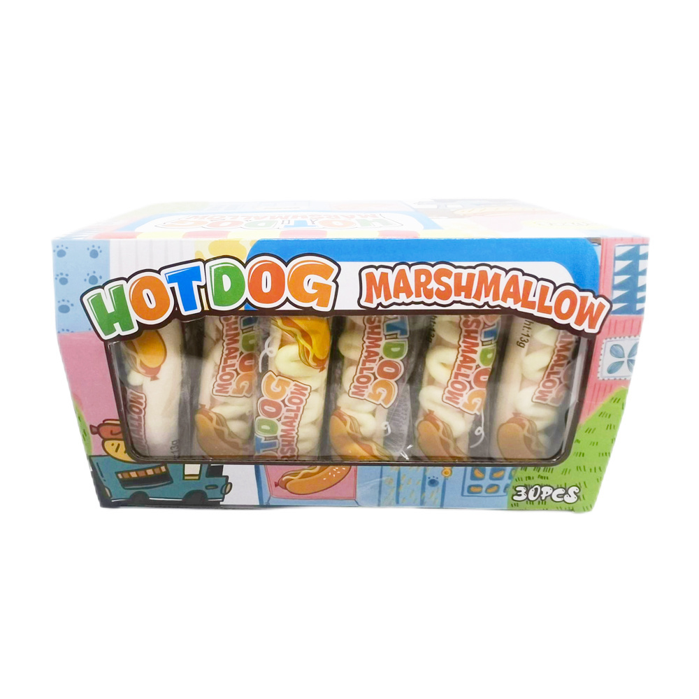 candy wholesale private label halal marshmallow  hot dog cotton candy