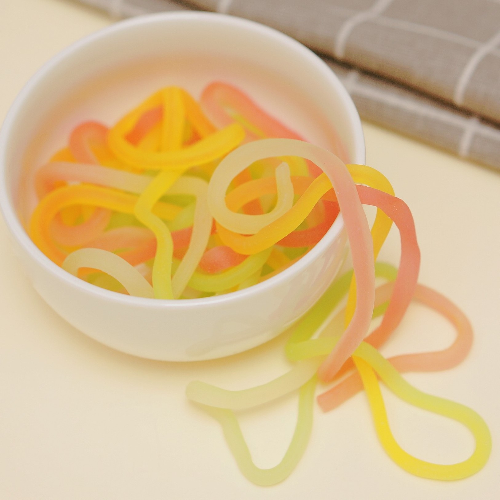 coated sugar sweet sour belts strips gummy candy 6 flavors mixed gummy string candy