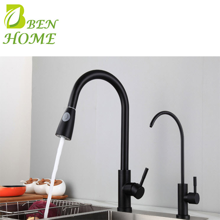 Faucet Tap Water Filter Kitchen Black Mixer Faucet