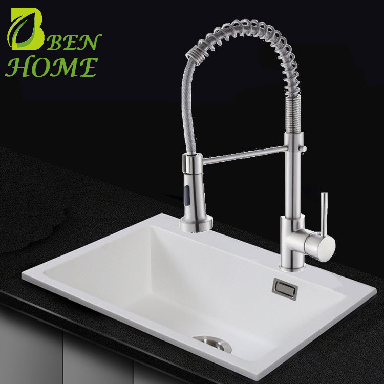 Sprayer Filetr Spring Sink Pull Out Kitchen Faucet