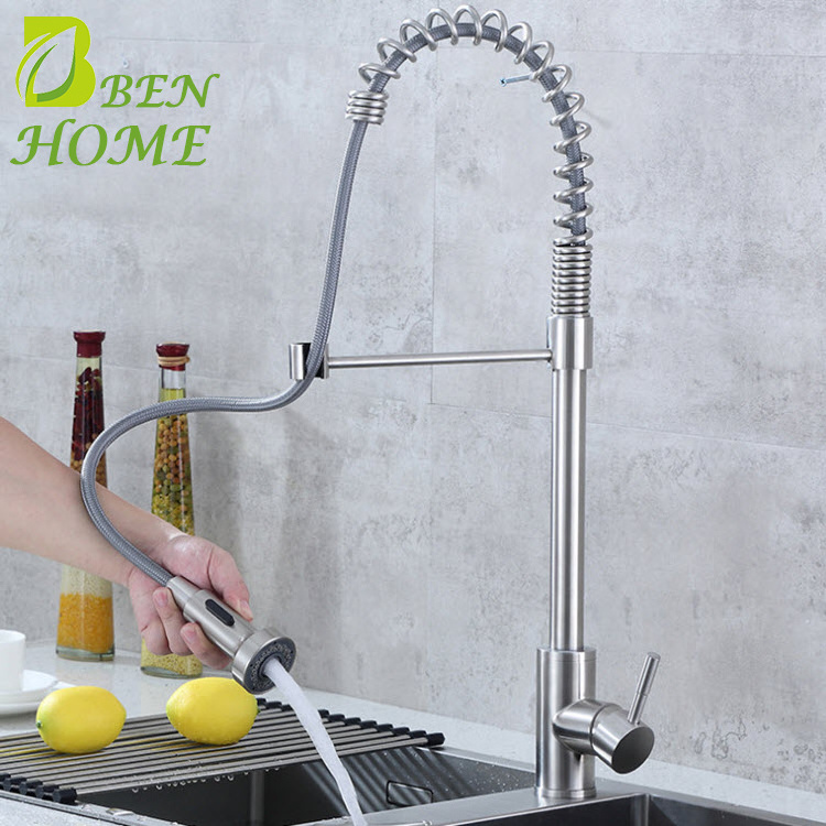 Sprayer Filetr Spring Sink Pull Out Kitchen Faucet