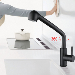 304 Standard Black Faucet Kitchen Pull Out Sink Faucet Mixer