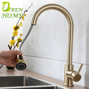 Commercial Spay Rinse Faucet And 304 Stainless Kitchen Faucet With Gold Kitchen Faucet Pull Out