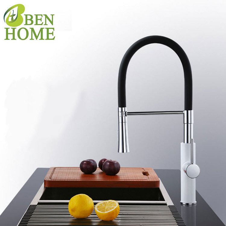 Brass Kitchen Faucet Hanging Water Tap Kitchen Sink Faucet White