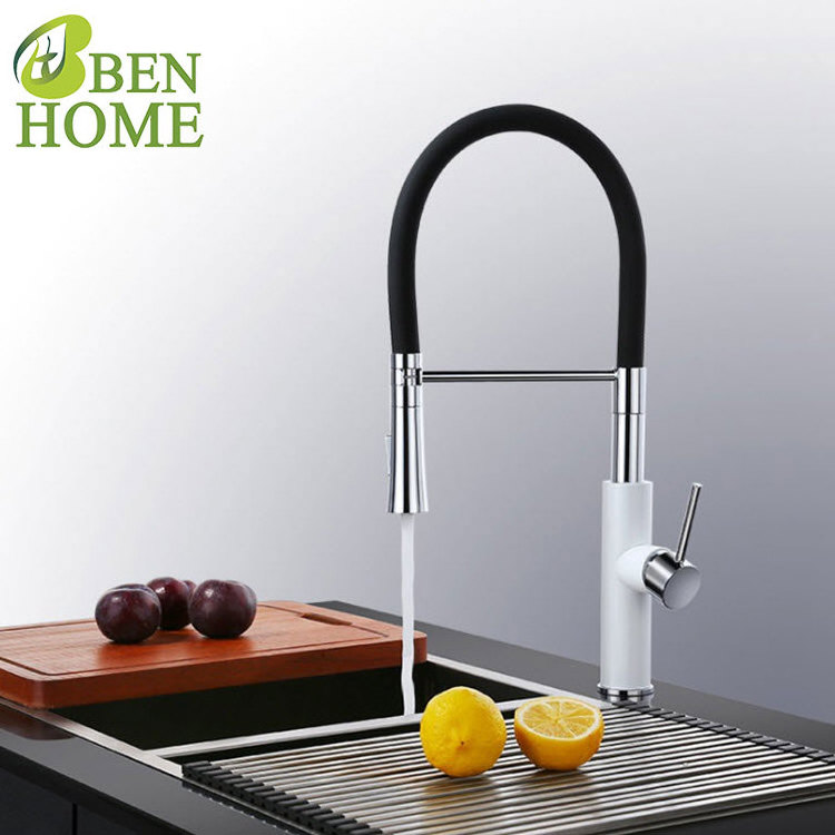 Brass Kitchen Faucet Hanging Water Tap Kitchen Sink Faucet White