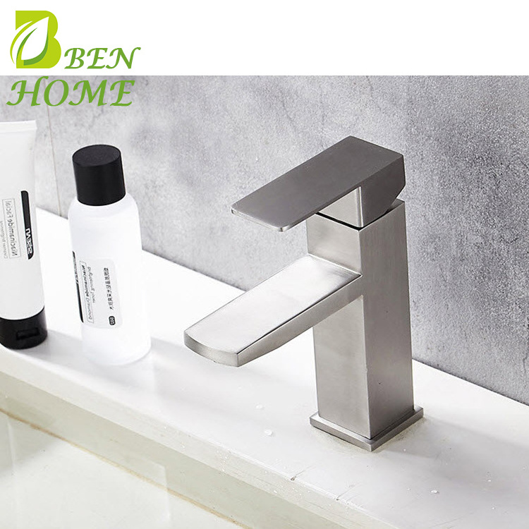 Stainless Steel Bathroom Nickel Brushed Basin Faucet For Bathroom Faucet