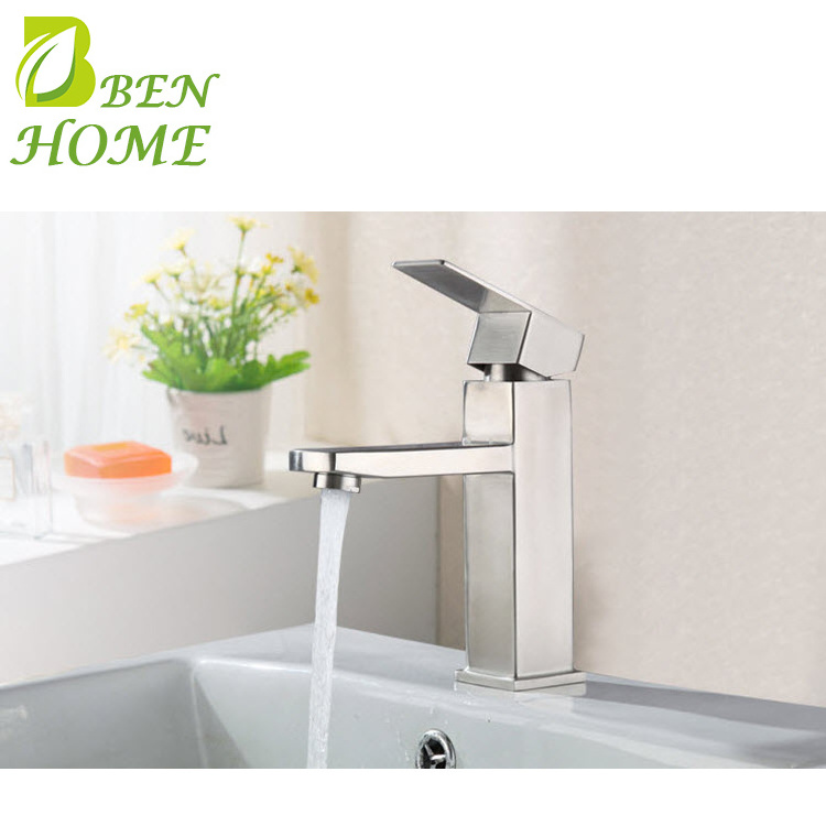 Stainless Steel Bathroom Nickel Brushed Basin Faucet For Bathroom Faucet