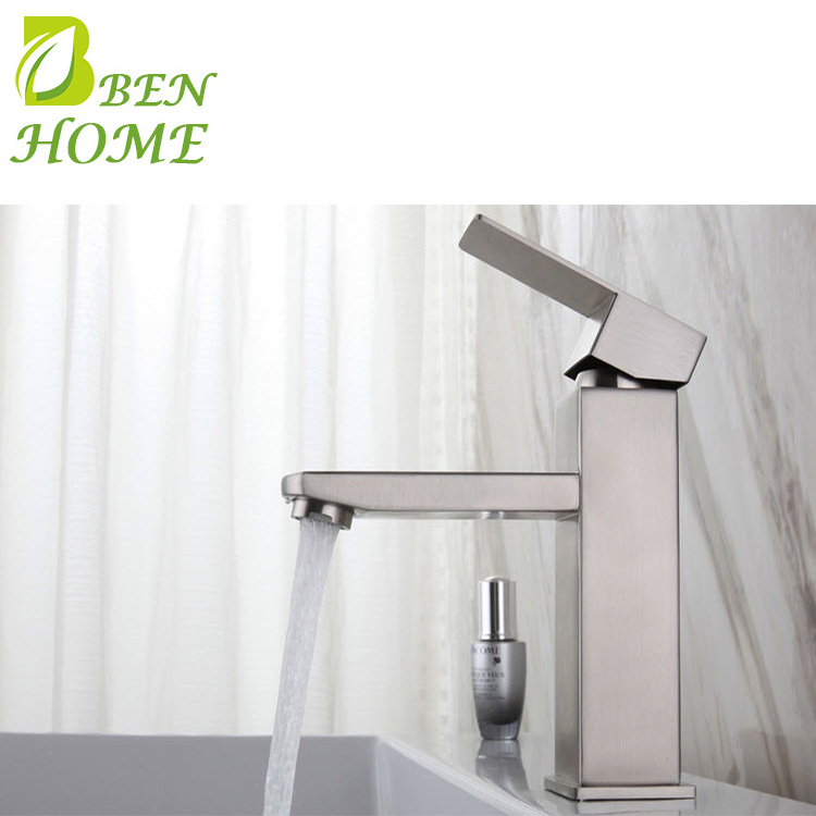 Stainless Steel Bathroom Nickel Brushed Basin Faucet For Bathroom Faucet