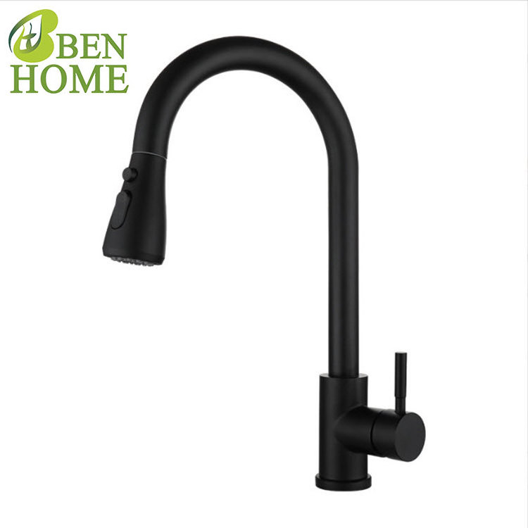 Free Print Logo 304 Stainless Steel Pull Out Kitchen Faucet And Luxury Kitchen Faucet With Kitchen Mixer Faucet Pull