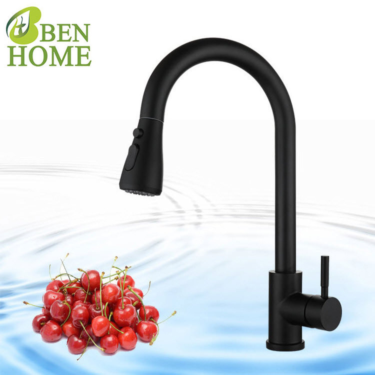 Free Print Logo 304 Stainless Steel Pull Out Kitchen Faucet And Luxury Kitchen Faucet With Kitchen Mixer Faucet Pull