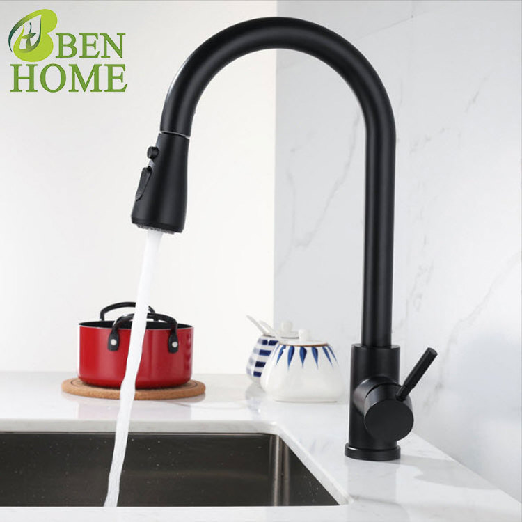 304 Stainless Steel Pull Out Kitchen Faucet And Luxury Kitchen Faucet With Black Kitchen Faucet Pullout