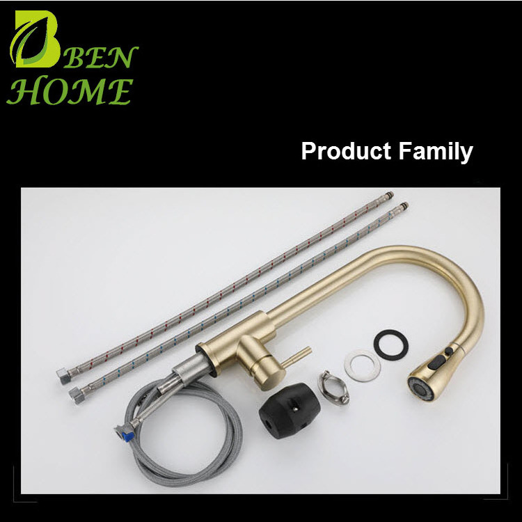 Factory Supplier 304 Stainless Steel Kitchen Faucet Gold With Kitchen Faucet With Base Waterfall Tuscany Kitchen Faucet